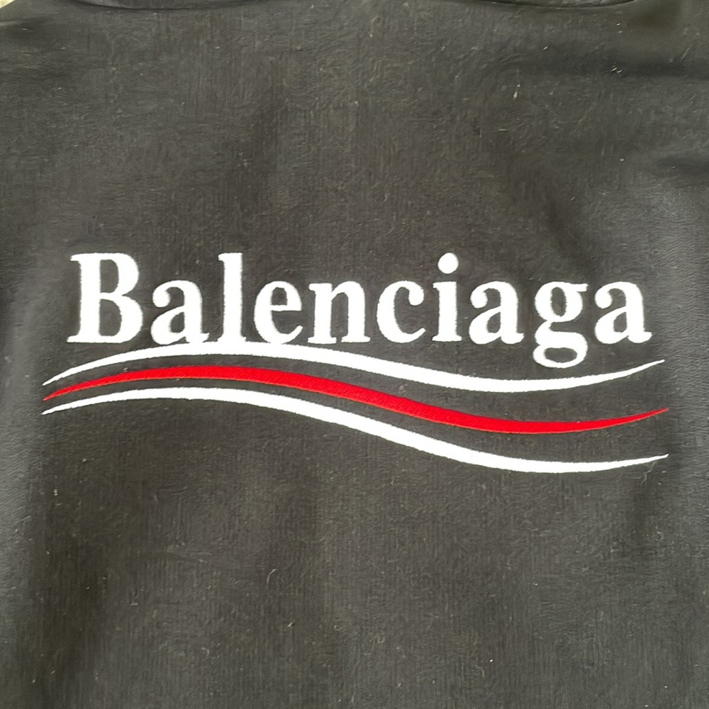 Balenciaga Campaign Embroidered Logo Medium Fit Hoodie - Picture 9 of 10